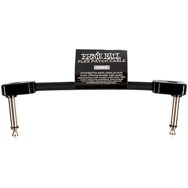 Ernie Ball Flex Patch Cable 3 in. Black