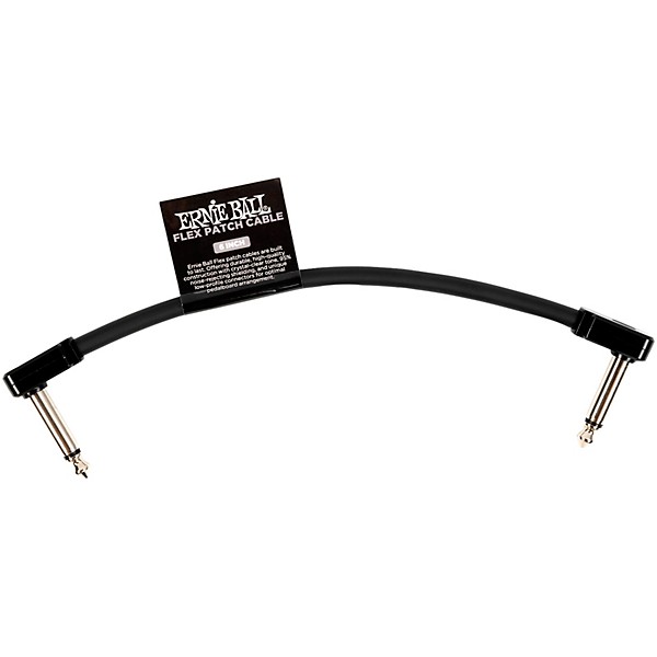 Ernie Ball Flex Patch Cable 6 in. Black