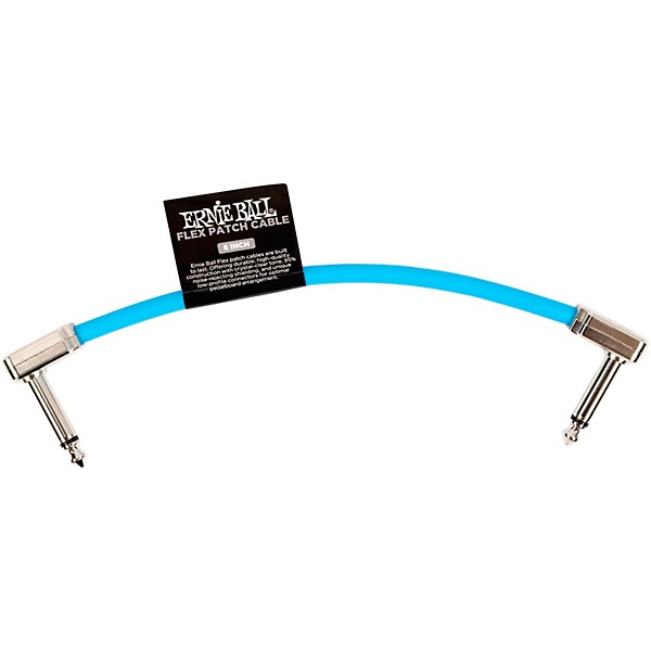 Ernie Ball Flex Patch Cable 6 in. Blue