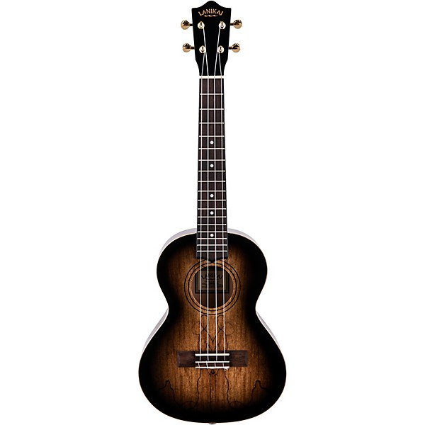 Lanikai Spalted Maple Tenor Ukulele Black Burst