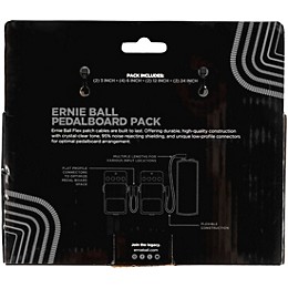 Ernie Ball Flex Patch Cables Pedalboard Multi-Pack Black