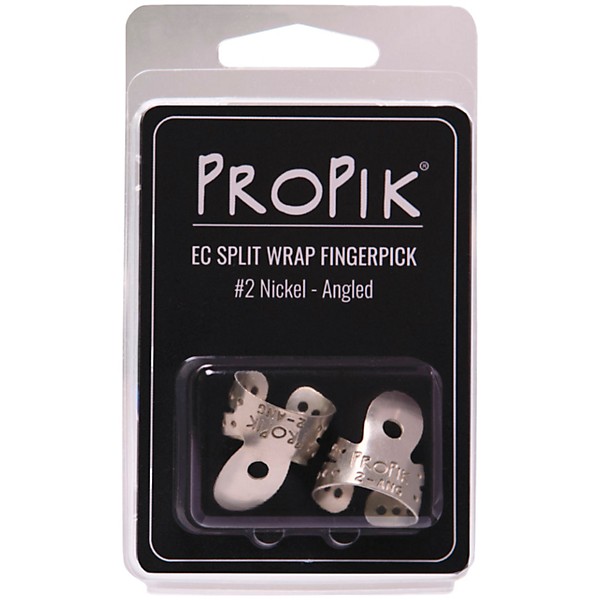 ProPik #2 Nickel Angled EC Split Wrap Finger Pick 2 Pack