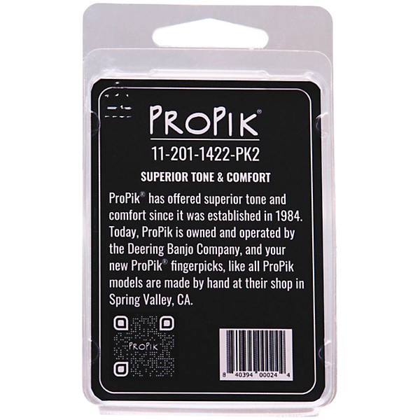 ProPik #2 Nickel Angled EC Split Wrap Finger Pick 2 Pack