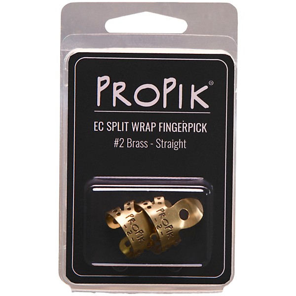 ProPik #2 Brass Straight EC Split Wrap Finger Pick 2 Pack