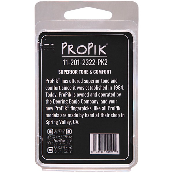 ProPik #2 Brass Straight EC Split Wrap Finger Pick 2 Pack