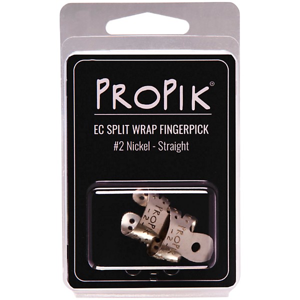 ProPik #2 Nickel Straight EC Split Wrap Finger Pick 2 Pack