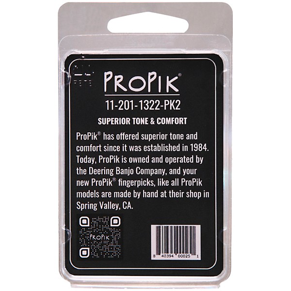 ProPik #2 Nickel Straight EC Split Wrap Finger Pick 2 Pack