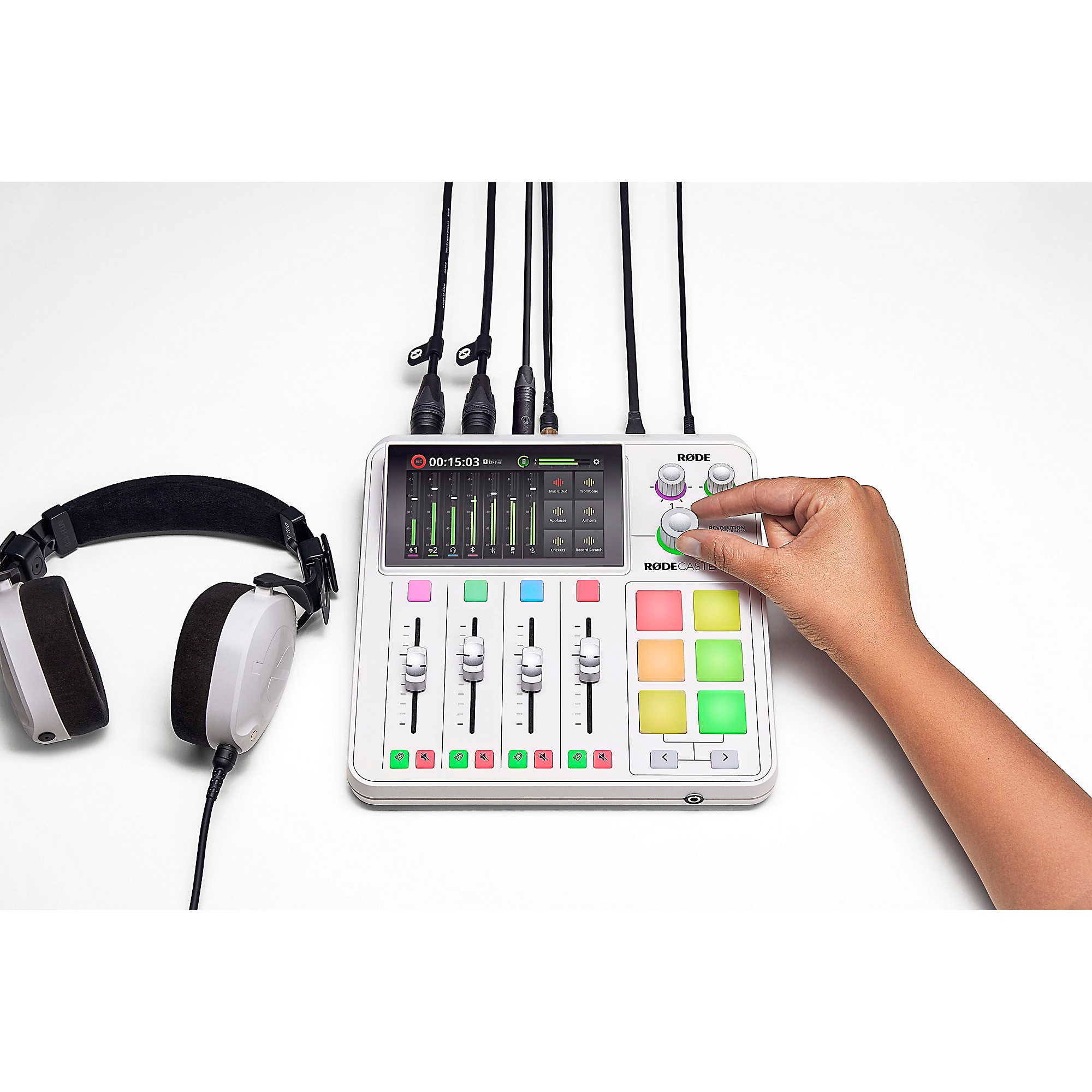 RODE RodeCaster Duo Streaming Mixer - White | Guitar Center