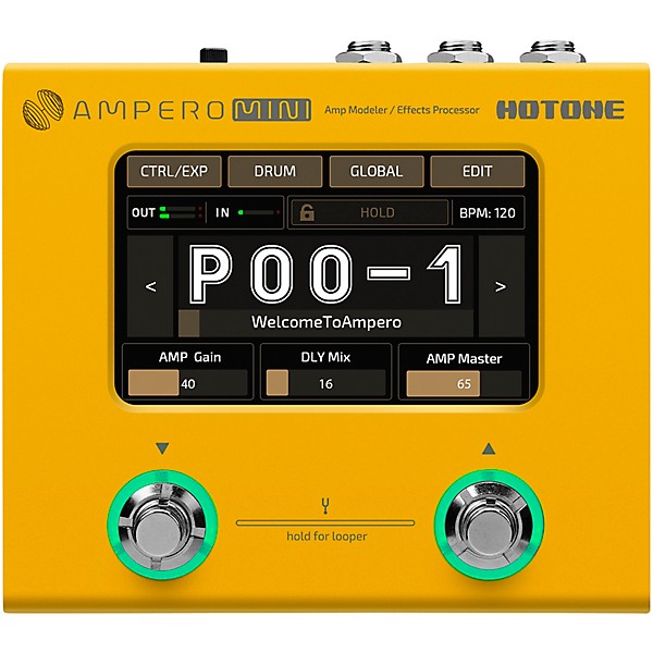 Hotone Effects Ampero Mini Amp Modeler & Effects Processor - Marigold