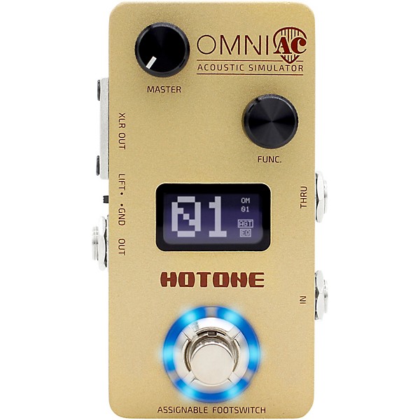 Hotone Effects Omni AC Acoustic Simulator Pedal - Gold