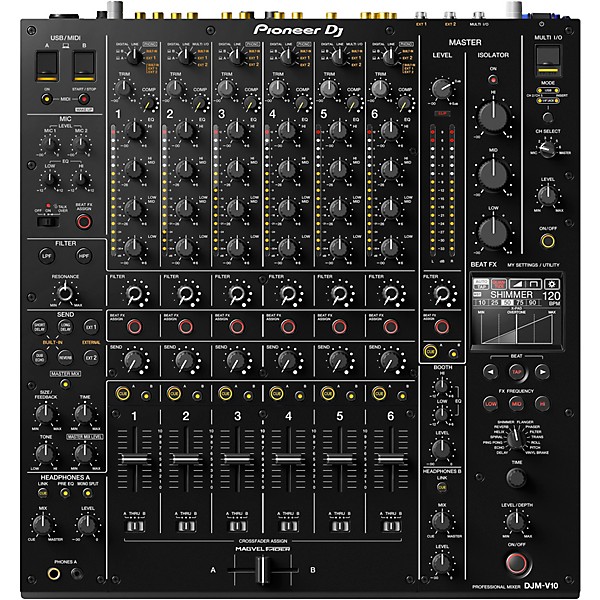Pioneer DJ DJM-V10 Mixer with Decksaver Cover