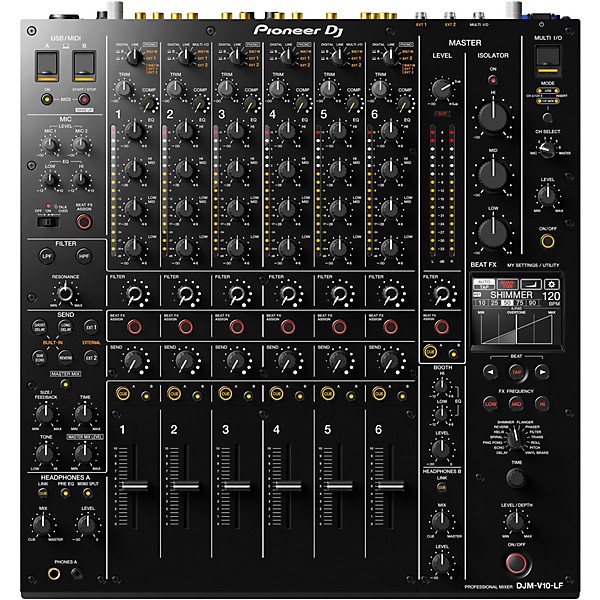 Pioneer DJ DJM-V10-LF Mixer with Decksaver Cover