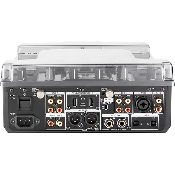 Pioneer DJ DJM-S11 2-Channel Battle Mixer for Serato DJ & rekordbox dj with Decksaver Cover