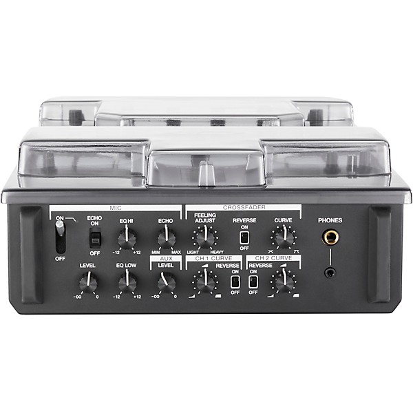Pioneer DJ DJM-S11 2-Channel Battle Mixer for Serato DJ & rekordbox dj with Decksaver Cover