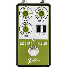 Fender Bassman Reverb Effects Pedal Aluminum Green