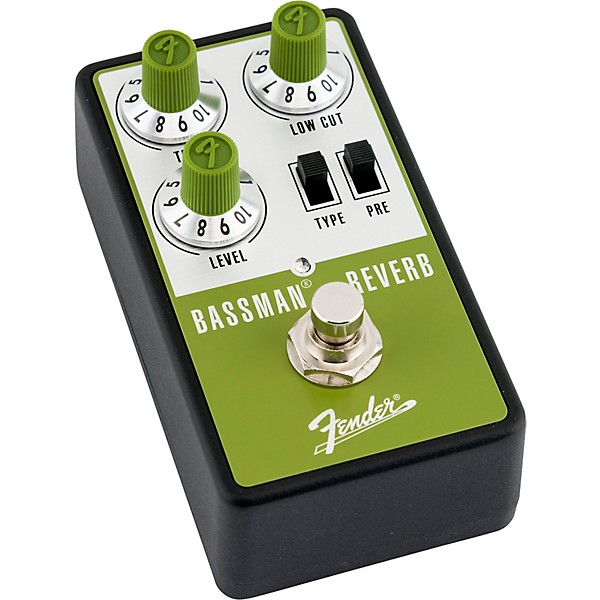 Fender Bassman Reverb Effects Pedal Aluminum Green