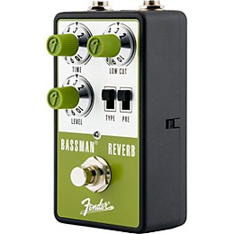 Fender Bassman Reverb Effects Pedal Aluminum Green