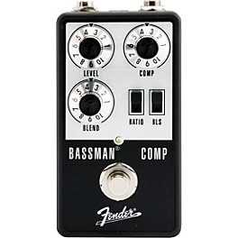 Fender Bassman Compressor Effects Pedal Aluminum Black