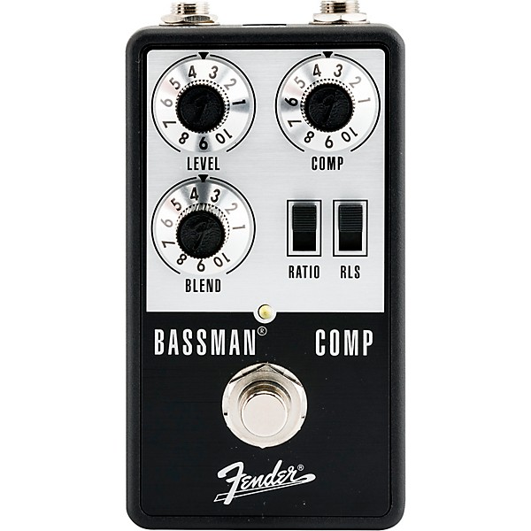 Fender Bassman Compressor Effects Pedal Aluminum Black