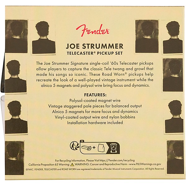 Fender Joe Strummer Signature Telecaster Pickup Set Black/Chrome