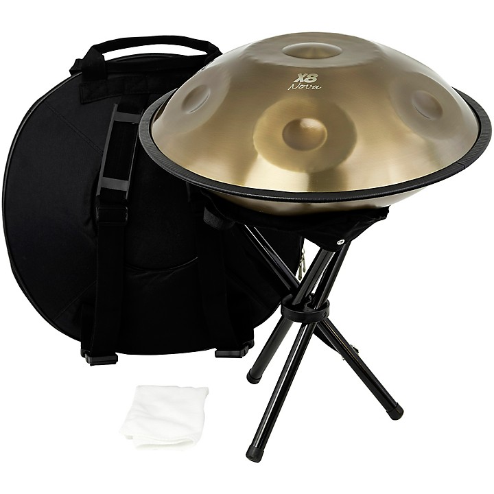 X8 Drums Nova Handpan With Bag and Stand 18 in. Gold | Guitar Center