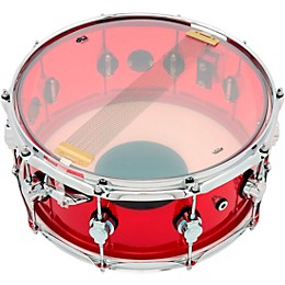 DW Design Series Acrylic Ruby Snare Drum 14 x 6.5 in. Ruby Glass