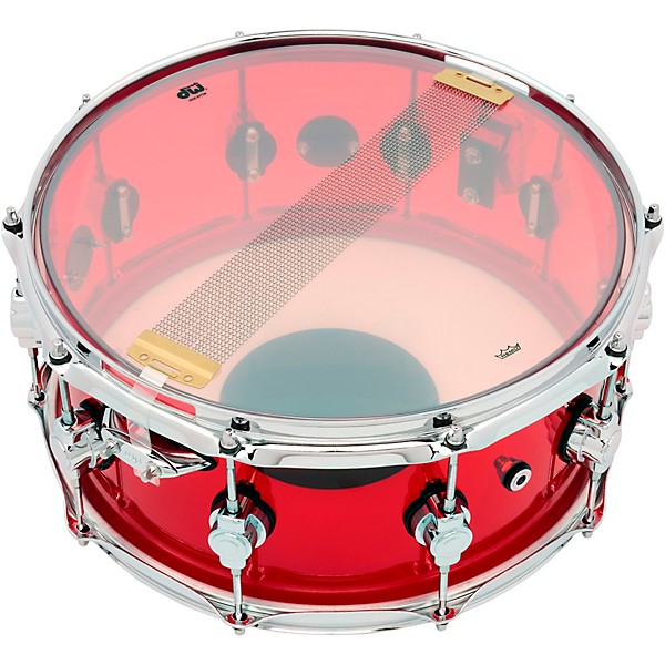 DW Design Series Acrylic Ruby Snare Drum 14 x 6.5 in. Ruby Glass