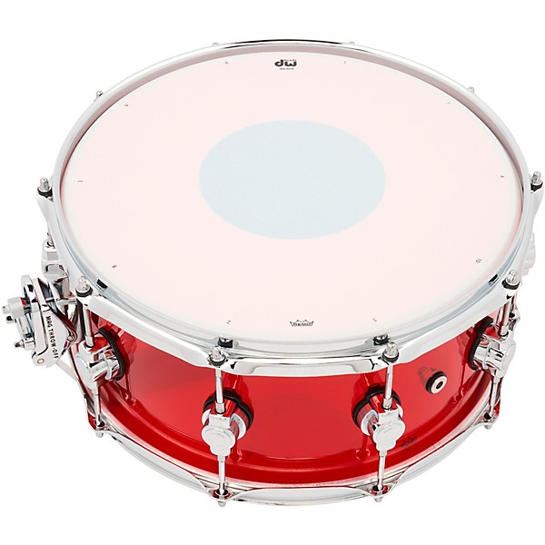 DW Design Series Acrylic Ruby Snare Drum 14 x 6.5 in. Ruby Glass