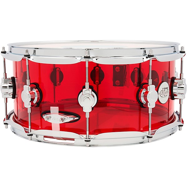 DW Design Series Acrylic Ruby Snare Drum 14 x 6.5 in. Ruby Glass