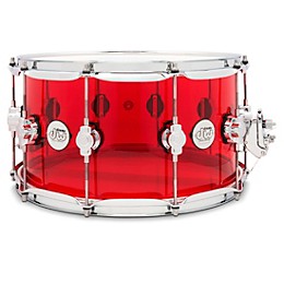 DW Design Series Acrylic Ruby Snare Drum 14 x 8 in. Ruby Glass