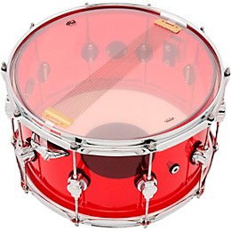 DW Design Series Acrylic Ruby Snare Drum 14 x 8 in. Ruby Glass