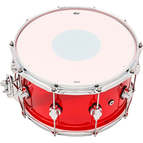 DW Design Series Acrylic Ruby Snare Drum 14 x 8 in. Ruby Glass