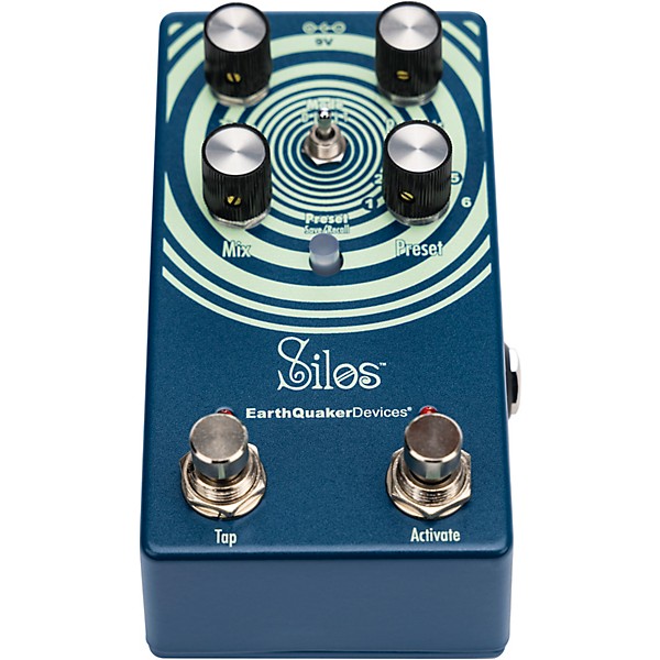 EarthQuaker Devices Silos Multi-Generational Time Reflection Device Delay Effects Pedal Ocean Blue