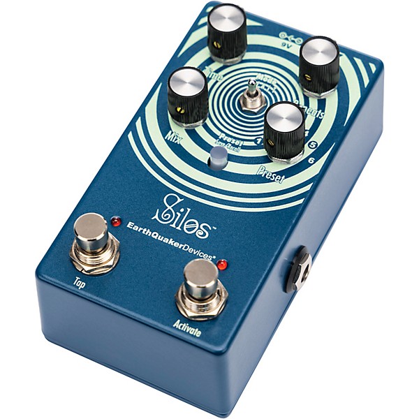 EarthQuaker Devices Silos Multi-Generational Time Reflection Device Delay Effects Pedal Ocean Blue