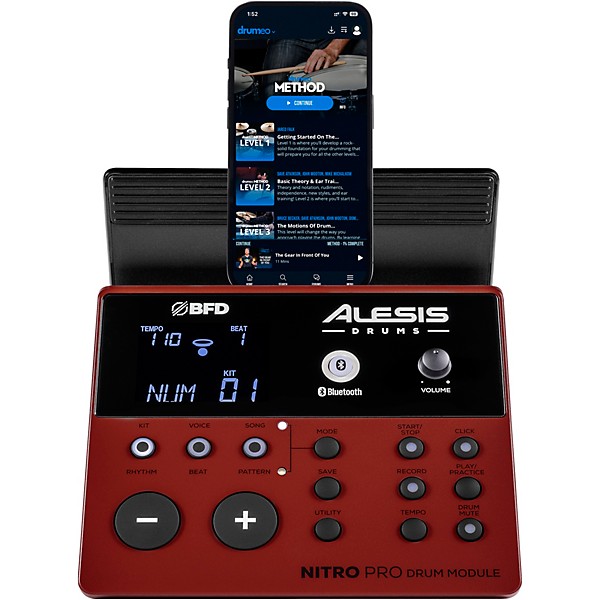 Open Box Alesis Nitro Pro 8-Piece Electronic Drum Kit With Mesh Heads & Bluetooth Level 1