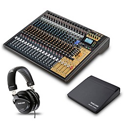 TASCAM Model 2400 24-Channel Multitrack Recorder and Mixer With TH-300X Headphones and Dust Cover