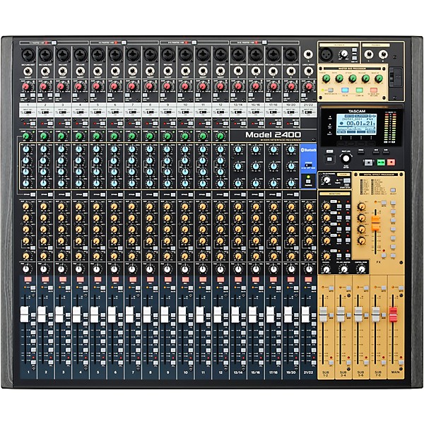 TASCAM Model 2400 24-Channel Multitrack Recorder and Mixer With 2 TH-300X Headphones