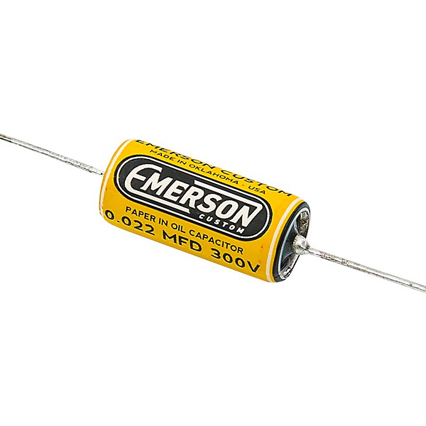 Allparts Allparts Emerson Custom Paper-in-Oil Capacitors 0.022uf Yellow & Cream 5-Pack