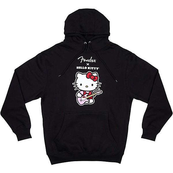 Fender Hello Kitty Front Logo Hoodie Large Black