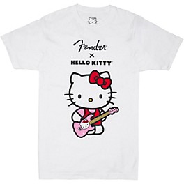 Fender Hello Kitty Front Logo T-Shirt X Large White Fender Hello Kitty Front Logo T-Shirt Medium White