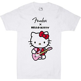 Fender Hello Kitty Front Logo T-Shirt X Large White Fender Hello Kitty Front Logo T-Shirt Large White