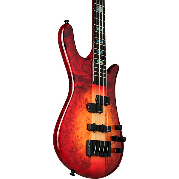 Spector Euro 4 Custom Electric Bass Natural Red Burst Gloss