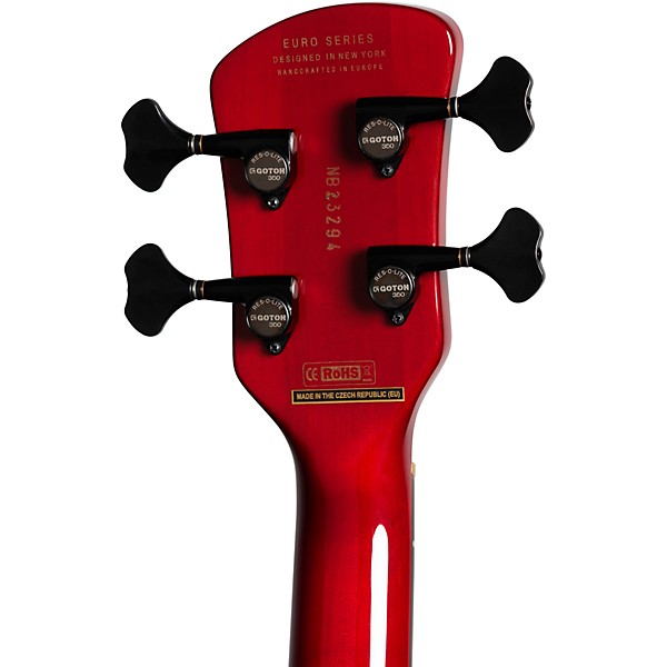 Spector Euro 4 Custom Electric Bass Natural Red Burst Gloss