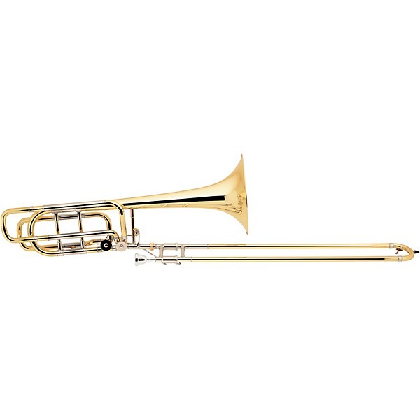 Bach 50B3O Stradivarius Series Professional Open Wrap Double Rotor Bass Trombone Lacquer Yellow Brass Bell