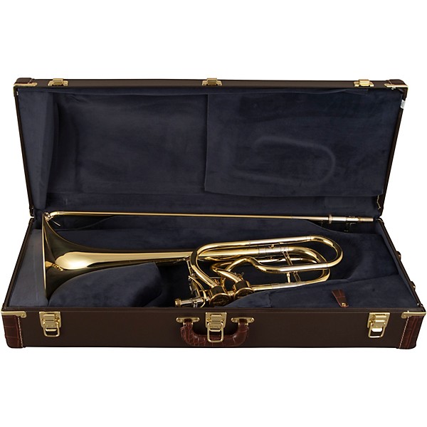 Bach 50A3 Stradivarius Series Professional Open Wrap Bass Trombone with Double Hagmann Valves Lacquer Yellow Brass Bell