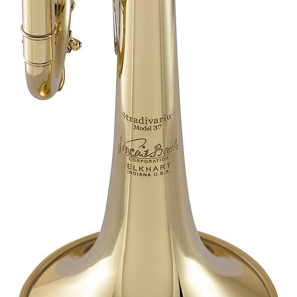 Bach 190 Stradivarius 37 Bell Medium Plus Bore Series Unlacquered Professional Bb Trumpet Unlacquered