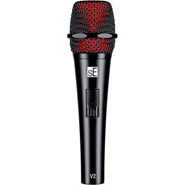 sE Electronics V2-SW-XLR Supercardioid Dynamic Handheld Microphone with On/Off Switch (Includes 15' Cable)