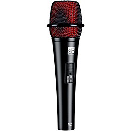 sE Electronics V2-SW-XLR Supercardioid Dynamic Handheld Microphone with On/Off Switch (Includes 15' Cable)