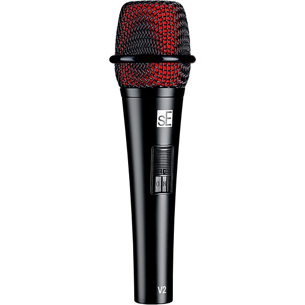 sE Electronics V2-SW-XLR Supercardioid Dynamic Handheld Microphone with On/Off Switch (Includes 15' Cable)