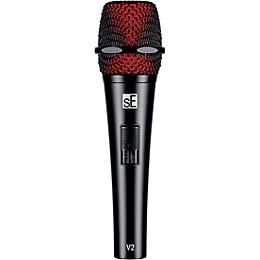 sE Electronics V2-SW-QTR Supercardioid Dynamic Handheld Microphone with On/Off Switch (Includes 15' Cable)